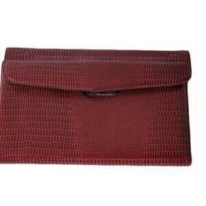 Vintage Binder Weekly Planner Telephone Directory 6 1/2" x 4 1/4" Burgundy